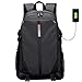 Produktbild VISTANIA Unisex Nylon Schule Rucksack Mit USB-Ladegerät Port Laptop Tasche Für Teenager-Mädchen Und Jungen Cool Sport Rucksackreise Tasche Tasche,Black
