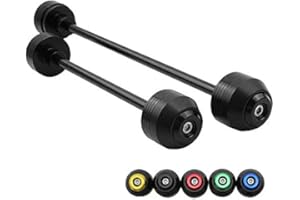 ROCKMUTE Vorderrad Hinterrad Achse Gabel Sliders Crash Protector für BMW S1000XR 2020 2021 Motorrad Guard Pads Fallschutz (schwarz vorne + hinten)