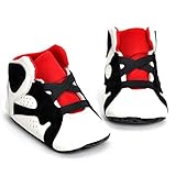 Geschlecht: Mädchen Junge QinMM Neugeborene Baby Turnschuh Schuhe, Neugeborene Säuglingskind Mädchen Jungen Krippe Schuhe Weiche alleinige Anti-Rutsch Baby Turnschuh Schuhe 0-18 Monate (12-18M, Weiß)