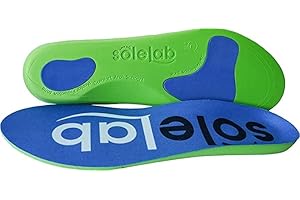 SOLE-LAB Orthotic Insole Full length with Arch Support Inserts for Flat Feet, Heel Pain Metatarsal Pad Plantar Fasciitis Design for Men and Women (7-8.5) Blue