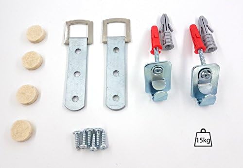 Heavy Duty Large Safety Secure Picture/Mirror Hanging kit - Plaster & Solid Walls - up to 15KGS