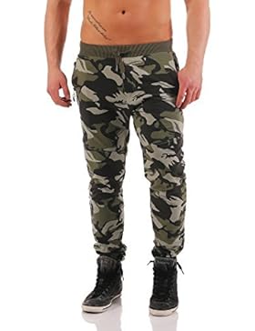 Herren Jogginghose Trainingshose Sporthose Fitness im Camouflage Design Sweat Freizeithose Jogger Sportswear A...