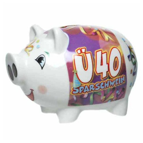 Preisvergleich Produktbild Sparschwein aus Keramik 37302 - Ü40