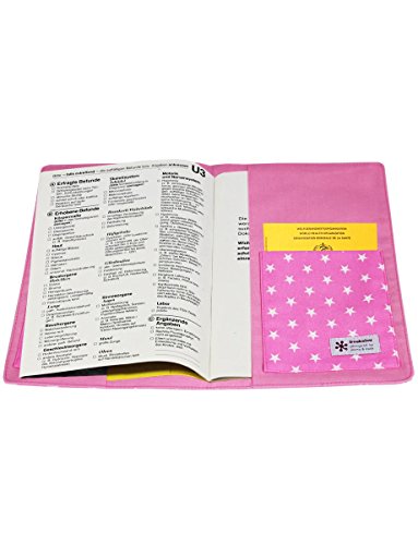 boubalou U-Heft-Hülle Wunschkind „Girly Sternchen“ aus Stoff mit integrierter Impfpasstasche - 4