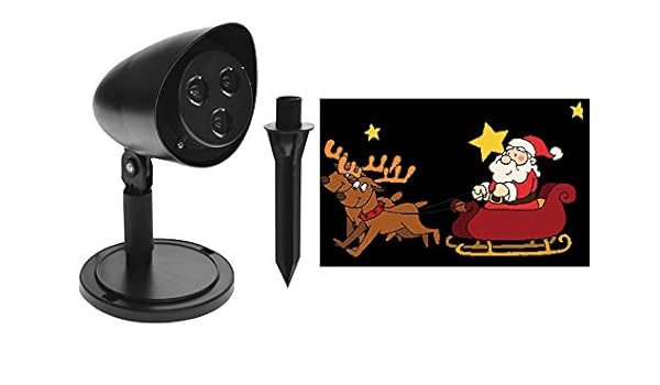 Babbo Natale Webcam.Proiettore Led Multicolor Di Natale Con Immagine Slitta Di Babbo Natale Addobbi Natalizi Per Uso Esterno Casa Luci Natalizie Mod Ledc96 Aa Amazon It Illuminazione