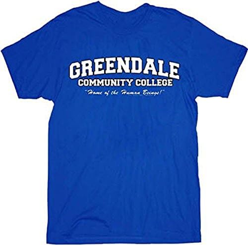 Community Greendale Community College GCC Human Beings Blue Adult T-shirt Tee (Large)