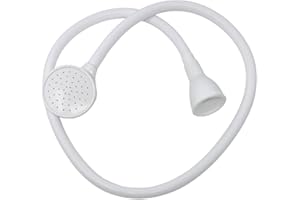ONEBRAND White Bath Sink Single Tap Shower Attachment Head Hose Spray -Washing/Dresser Hair Pet - Push On Mixer - Suitable for Round Hose Not Universal - Fitting SH-001 - (Single Shower Head)