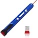 Produktbild August LP170L - Schnurloser Presenter mit rotem Laserpointer - Kabellose Powerpoint Fernbedienung mit "Nächste/Vorherige Folie" Tasten - Fernsteuerung. Reichweite: 15m - batteriebetrieben (1xAAA ink.), wireless (Blau)