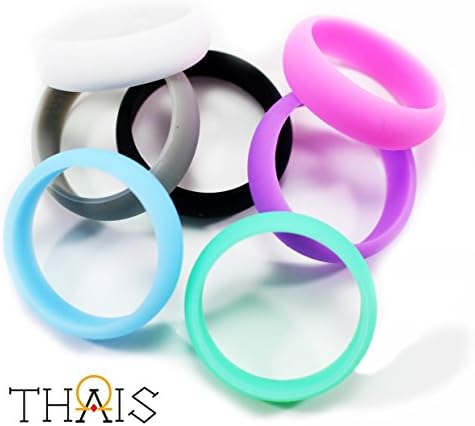 Thais Silicone Wedding Rings for Women, 8