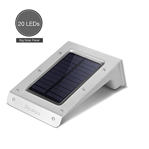 Panpany LED Leuchte großes Solarlicht Wasserdicht Außenbeleuchtung extrem hell Gartenlicht Bewegungssensor mit hoher Reichweite als Sicherheitsbeleuchtung für Wand oder Wege