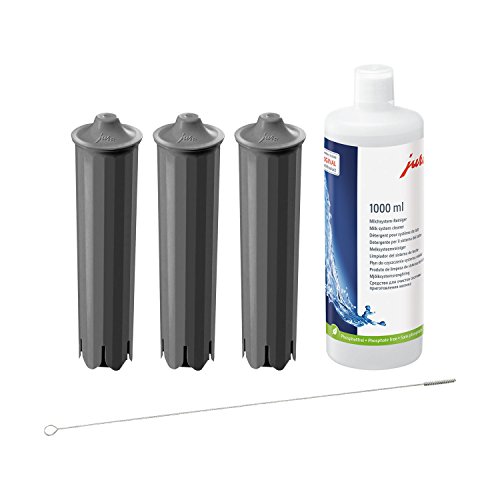 Preisvergleich Produktbild Jura Claris Set von 3 x QUVIDO Smart 1000 ml + + Jura Schaum Düsenreiniger für Reinigungsbürste