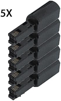TPFNet 5 Pieces Premium Untangler for Telephone Cables/Twist-Stop/Spiral Cable Untangler / 360 ° Anti-Tangle/Telephone Cable Detanglers/Twist Protection Black