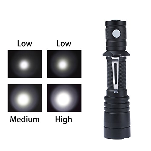 Odepro Taktische Taschenlampe EDC Taschenlampe IP68 Wasserdichte Militär Taschenlampe mit 3000mah Akku für den täglichen Gebrauch - 8