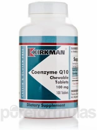 Kirkman Labs, Coenzyme Q10 Chewable, Natural Raspberry Flavour, 100 mg, 120 Tablets