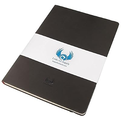 Leda Art Supply - Carnet de croquis - grande qualité/taille moyenne (14 x 21 cm) - 160 pages/résistant aux déchirures/encre ne traverse pas