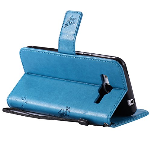 Leder Tasche für Samsung Galaxy J7 2016 SM-J710 / Samsung Galaxy J5 2016 SM-J510 Flip Case / Samsung Galaxy J3 2015/2016 SM-J310F SM-J320F Schutzhülle, Moon mood® PU Leder Tasche für Samsung Galaxy J7 2016 / Samsung Galaxy J5 2016 / Samsung Galaxy J3 2015/2016 Schutzhülle Leder Wallet Portemonnaie Kasten-Slot Baummuster Geprägt Abdeckung Stand Buchformat Unterstützung Magnetverschluss Kartenhalter Weichen TPU Innen Case - 5