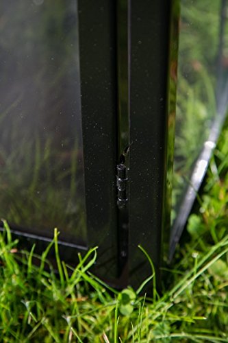 Schwarze schwere stabile Laterne H: 60cm Windlicht Stalllaterne Metalllaterne - 3