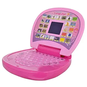 BlackZone Educational Learning Kids Laptop, LED Display, with Music, Skills of Children for Boys and Notebook Computer (Pink Laptop)