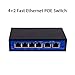 Produktbild Springdoit POE-Switch Poe-Netzwerk-Switch universeller 4-PoE-Injektor 10/100 Mbps Ethernet-betriebener AP-Geräteschutzschalter