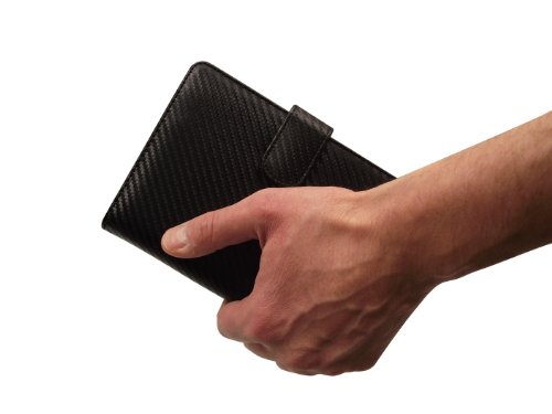 G-HUB® – Amazon KINDLE TOUCH & KINDLE PAPERWHITE Schutzhülle / Fall / Tasche / Hülle / Folio / Tablethülle in SCHWARZ KOHLENSTOFFFASER STIL – Passend für Amazon Kindle Touch & ALLEN Modellen der Kindle Paperwhite (inkl. gesetzl. Original 2012 Modell / Neu 2013 Version auch) - 5