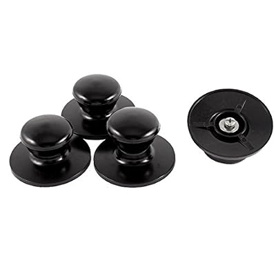 uxcell Plastique Ustensile De Cuisine Pot Bouton Couvercle De Casserole Anse Poignée 5 Pièces Noir