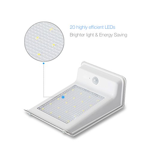 Panpany LED Leuchte großes Solarlicht Wasserdicht Außenbeleuchtung extrem hell Gartenlicht Bewegungssensor mit hoher Reichweite als Sicherheitsbeleuchtung für Wand oder Wege - 4