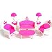 Produktbild good01 Mini Pink Barbie Puppe Haus Zubehör Möbel Sofa Couch Stehlampe Tisch