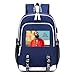 Produktbild Memoryee Unisex Schulrucksack Geheimnisvoll Sänger Nipsey Hussle Gedruckt Laptop-Rucksack Multifunktionaler Daypack mit USB-Ladeanschluss Headset-Anschluss und 2 Linien Blau
