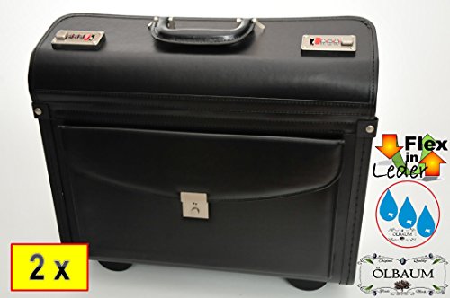 Preisvergleich Produktbild XXL-Doppel - Pilotentaschen schwarz, 2 x Pilotenkoffer groß XXL Medizinkoffermit grosszügiger Einteilung,Visagistenkoffer, ohne rollen