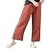 Produktbild Damen Hohe Taille Breites Bein Yoga Laufen Hose Yogogo Große Größe Sommer Baumwolle Leinen 3/4 Leggings Lose Vintage Yogahose Hosen Druck Flare Bleistift Laufhose Sport Workout Leggins Sporthose