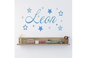 SUPREME PRODUCTS Personalised Name With Stars Vinyl Wall Art Sticker ** ANY NAME ** - kids54 (2 - Medium 60 x 40 cm)