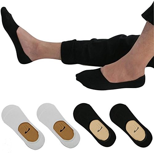 12 Pairs Black x MHC Mens Invisible Cotton Socks Low Cut No Show Easy Grip Sports Sock by packs - Size UK 6-11