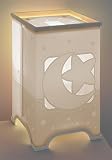 Dalber 63230E Mond und Sterne Tischlampe, Plastik, grau, 12.5 x 12.5 x 21.5 cm - 2