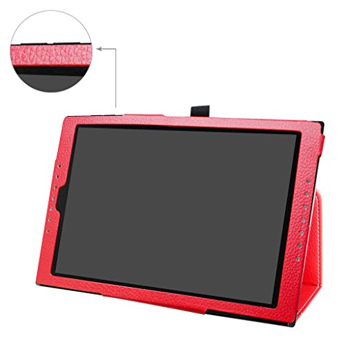 Medion Lifetab X10302/X10301 hülle,Mama Mouth Folding Ständer Hülle Case mit Standfunktion für 10.1″ Medion Lifetab X10302/X10301 Android Tablet PC,Rot - 2