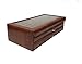 Essart PU Leather self print triple story Pen Case , magnetic clsoure, transparent lid feature, space available for 45 pens , inside is made up of soft velvet and outside is madeup of PU Leather , decorative fitting for open drawer - Brown RS.3399.00