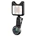 Price comparison product image Mobile Phone Camera Lens 3 In 1 Kit, 0.36 Wide-Angle Lens + 15 X Macro Lens + LED Flash, Mobile Phone Self-Ray Fill Light Kit