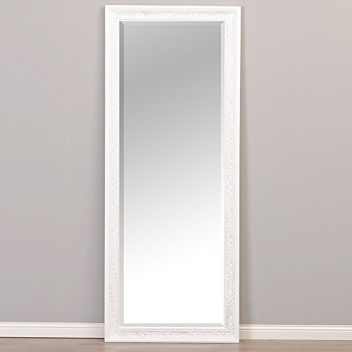 Wandspiegel BAROCK Spiegel FIORA 130x50cm weiß-silber LANDHAUS - 4