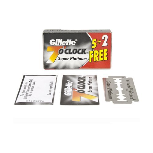140 7 Oclock Super Platinum Double Edge Safety Razor Blades (20 tucks of 7 blades on a display card) - AKA 7Oclock Black RS.4664 (16.00% Off) - Amazon