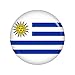 Produktbild Kiwikatze® Sport - Uruguay Flagge - 37mm Button Ansteckbutton Motivation Sprüche Weltmeisterschaft WM Fußball
