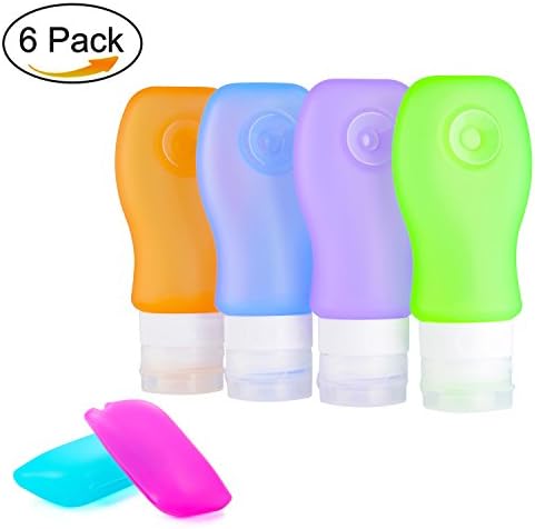 Silicone Travel Bottles Set, Zonyanl Travel Bottle Leak Proof (89ML) and Toothbrush Case for Shampoo, Lotion, Sunblock, Toiletries, Conditioner Airline Approved