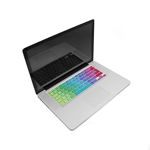 System-S Silikon Tastaturschutz Tastaturabdeckung QWERTZ Deutsche Tastatur Abdeckung Schutz für MacBook Pro 13 15 17 Zoll iMac MacBook Air 13 Zoll in Regenbogenfarben - 3