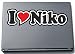 Produktbild INDIGOS UG - Aufkleber - I Love Heart Decal Sticker Laptopskin 297 mm - Ich liebe - I LOVE Niko - Laptop Netbook Computer - Sticker mit Namen vom Mann Frau Kind