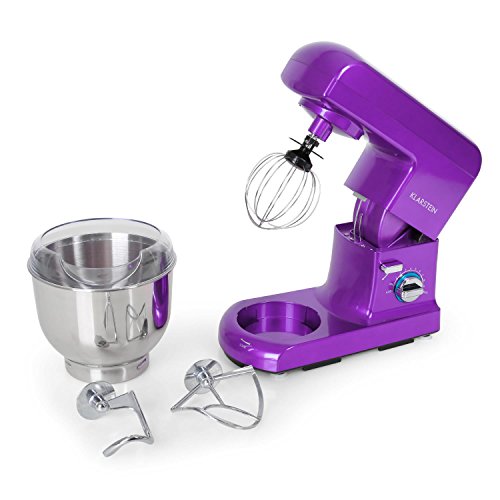 Klarstein Gracia Viola Küchenmaschine Rührgerät (1000 Watt, 10-stufige Geschwindigkeit, 5 Liter-Rührschüssel) lila - 7