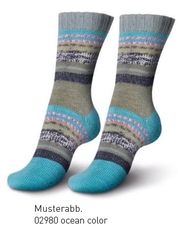 100 gr. Pairfect Cotton 4-fach Fb. 2979 berry color, Brandneu 2016, Regia, Sockenwolle, Strumpfwolle - 2