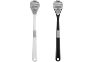 XPEX Set di 2 pezzi per la pulizia della lingua (2x 1 pezzo), raschietto per la lingua, pulitore per la lingua, Raschietto per la lingua, Alito Cattivo,tongue scraper,Pulisci lingua,Lava Lingua