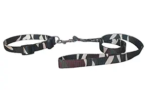 Pet Needs Puppy/Cat Camo Print Nylon Leash and Adjustable Collar Set (Olive Green, 47 x 0.6 Inch)