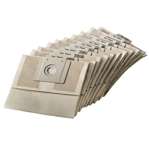 Kärcher 6.904-403.0 Papierfilter (2-lagig) Papierfiltertüten für staubarme entsorgung (10 Stück)