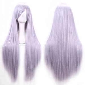 Zinsale 32″ larga recta Cosplay pelucas Natural resistente al calor sintético Lolita Anime postizo