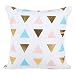 Produktbild Vovotrade Geometrische Muster Gold Folie Druck Kissenbezug Sofa Taille Throw Kissen (Weiß)
