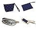 LCY Large 5pcs Backpack Baby Changing Bag 3 Carrying Options Dark Blue Dots